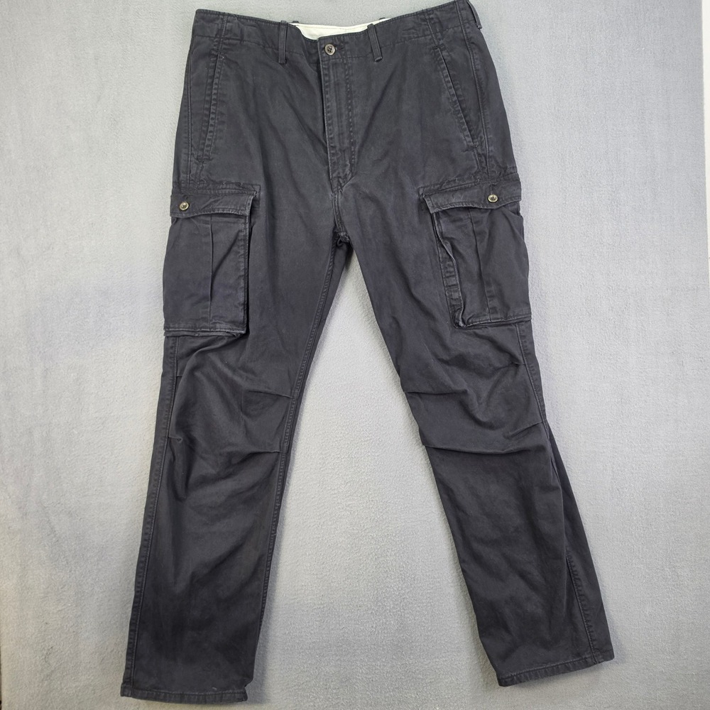 Levi's Cargo Pants Mens 36x34 Black Cotton White Tab Tactical Utility Straight